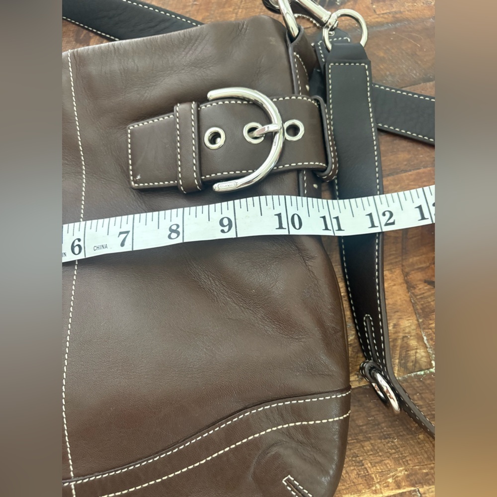 Coach chocolate Brown Leather SOHO Duffle Bag Crossbody Purse Shoulder Bag 1452 - Picture 5 of 6